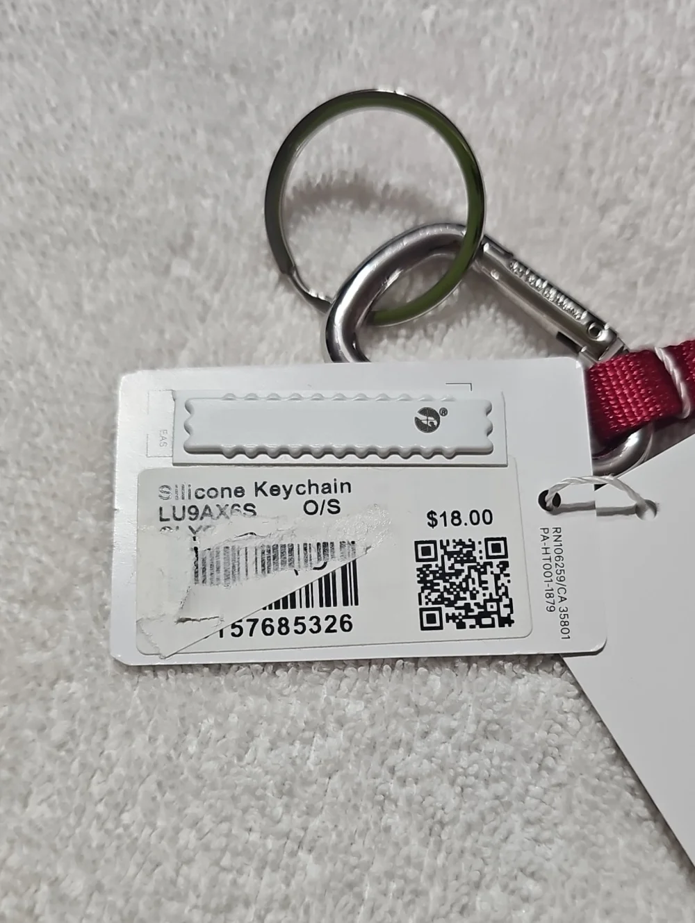 Lululemon Silicone Keychain! Nwts Calypso!!
